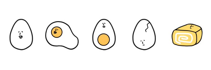 ヘッダーにした卵達可愛くない?! 