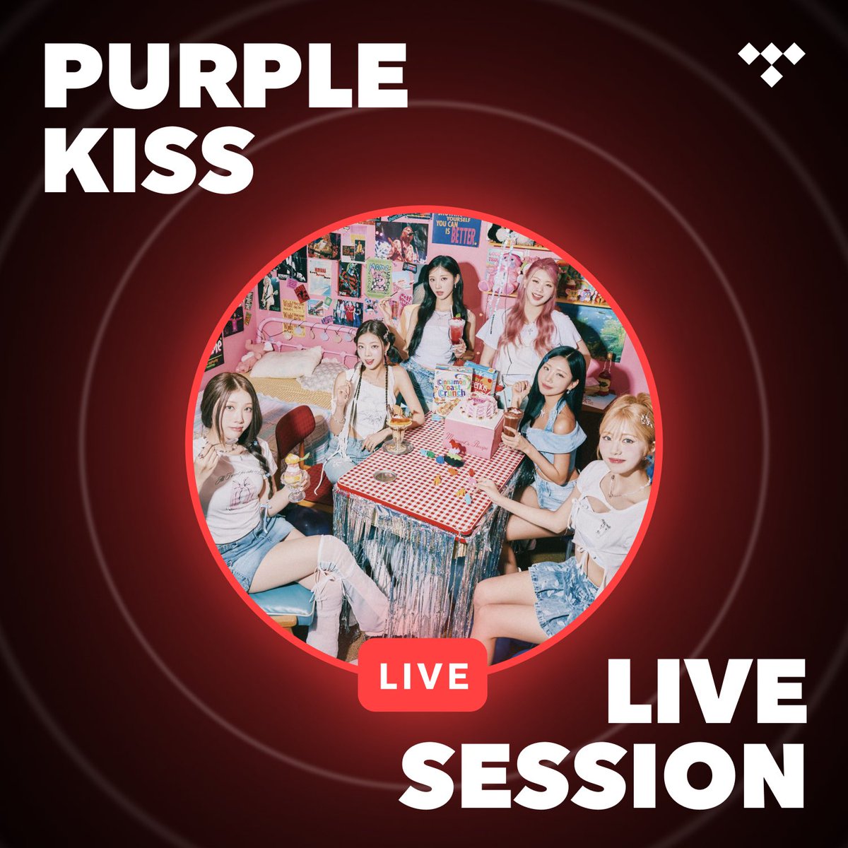 RBW_PURPLEKISS's tweet photo. [#퍼플키스]

We took over @TIDAL and 
went #LiveOnTIDAL! 
Check out our playlist here

🎵  https://t.co/oxTSEdCOHE

#PURPLE_KISS #TIDAL #Live_Session https://t.co/OuGUDFoavL