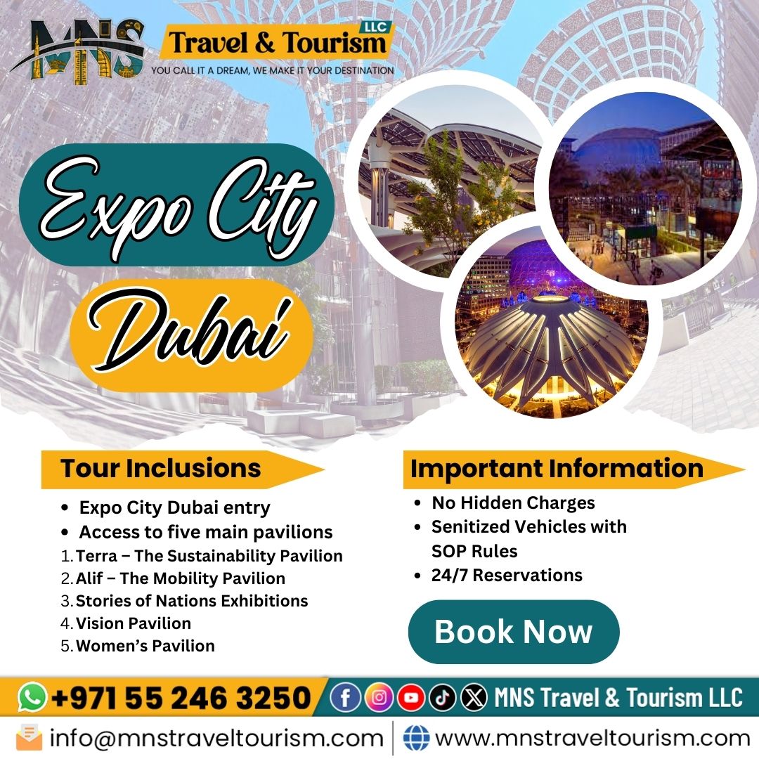 mnstravel's tweet photo. 𝗗𝗼𝗻’𝘁 𝗠𝗶𝘀𝘀 𝗧𝗵����𝘀 𝗔𝗺𝗮𝘇𝗶𝗻𝗴 𝗢𝗳𝗳𝗲𝗿 𝘁𝗼 𝗘𝘅𝗽𝗹𝗼𝗿𝗲 𝗘𝗫𝗣𝗢 𝗖𝗶𝘁𝘆 𝗗𝘂𝗯𝗮𝗶.
Hurry Up!
Book Your Tour Right Now Through Our Website https://t.co/1LussyFr4X
Contact Us: +971 55 246 3250
.
.
.
.
#expocitydubai #mns #travel #tourism #dubai #expo #dubailife https://t.co/pHfMMFLDG6