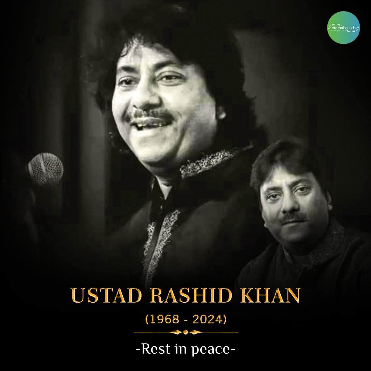 Remembering the Legendary Maestro Rashid Khan 🌹🎶 A virtuoso whose soul-stirring melodies touched our hearts and left an indelible mark on the world of music. Your legacy resonates in every note, and your absence is deeply felt. Rest in eternal harmony. #RIPUstadRashidKhan