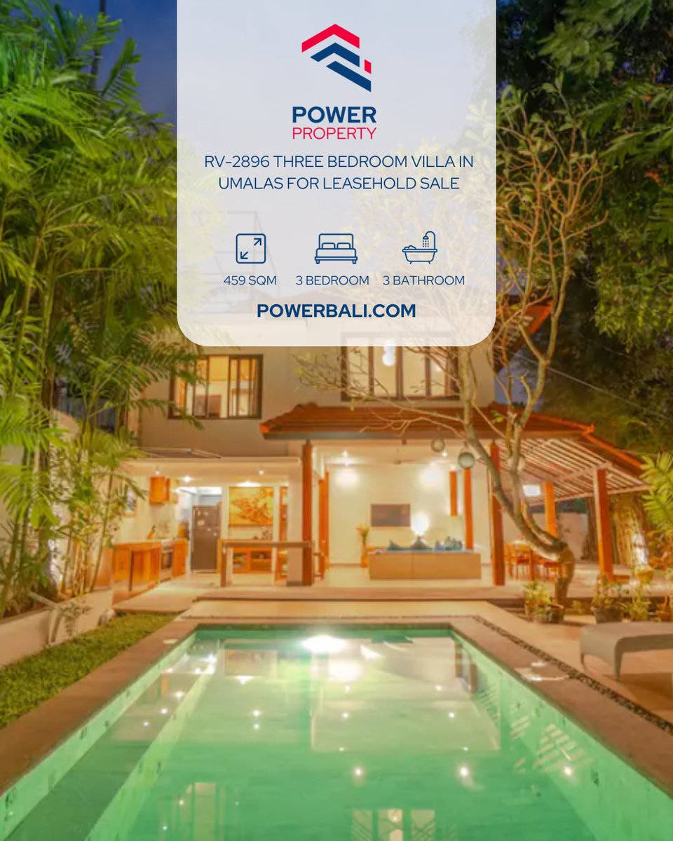 Three Bedroom Villa In Umalas For Leasehold Sale.

powerbali.com/property-listi…

#bali #balivillas #luxuryhomes #buyvillabali