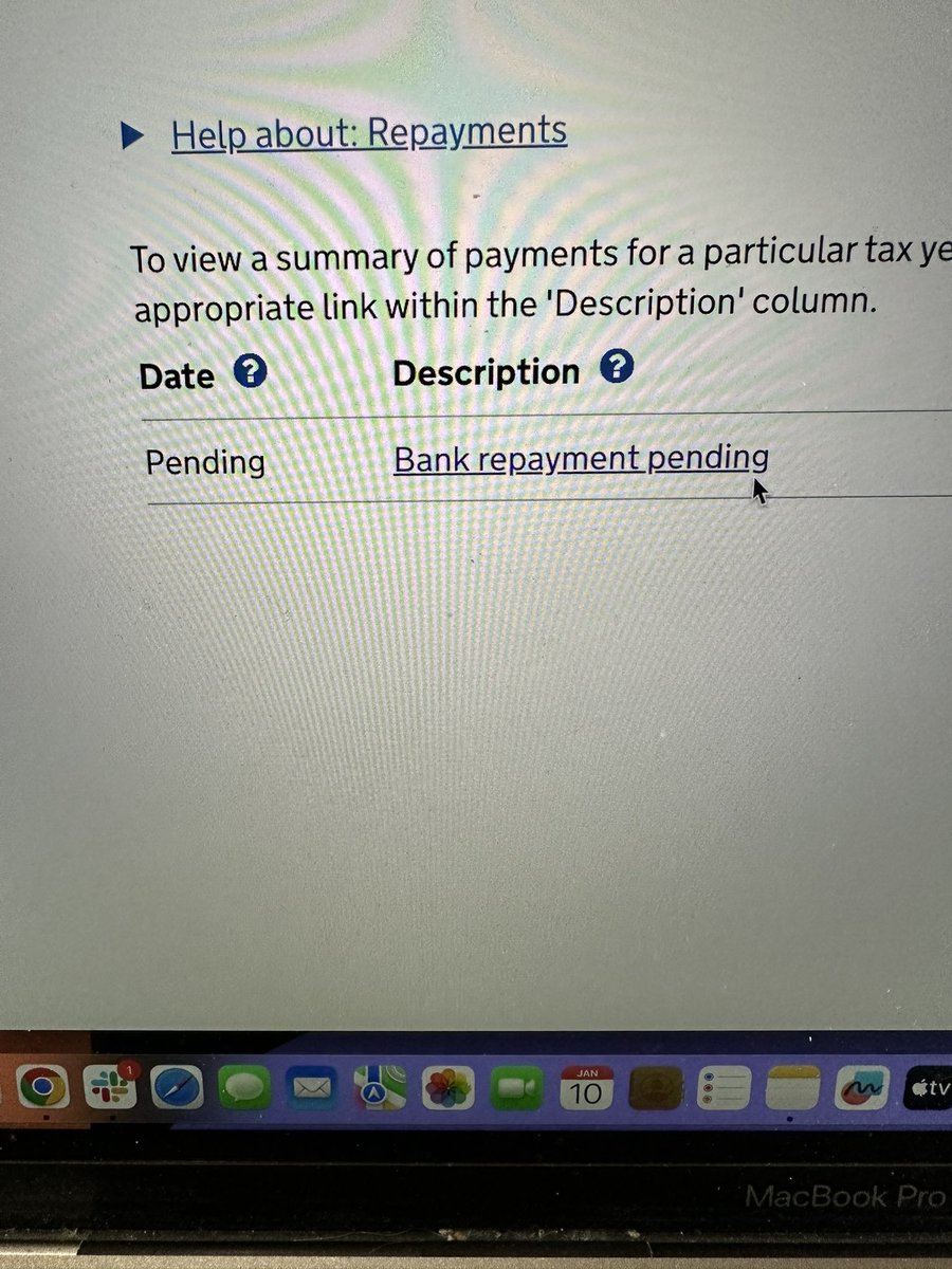 Zoe1232's tweet photo. @HMRCcustomers Hi 
I requested the repayment on the 23rd December and Jane checked today and it still looks like this. Can you tell me when it will arrive in my account please https://t.co/1cykpTi27W