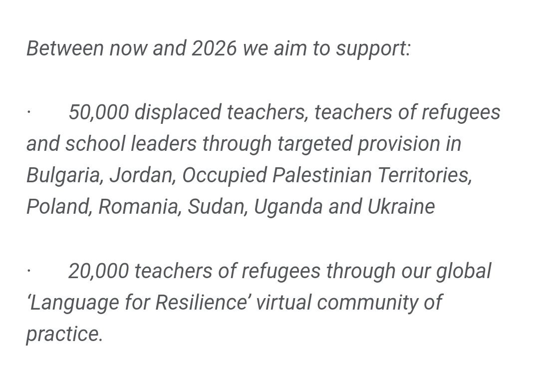 Great to see @BritishCouncil is keen to support displaced teachers from various countries... no mention of Afghan teachers though! What support will BC provide for Afghan teachers a) arriving in the UK b) stuck in Pakistan c) hiding in Afghansitan? #AtRiskTeachers @EwartBiggs