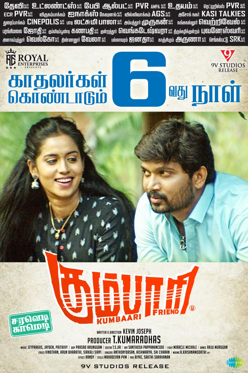 PROSakthiSaran's tweet photo. LOVE ❤ + FRIENDSHIP 🤝
Family Entertainer
#Kumbaari Running Successfully 5⃣th Day
Producer Royal Enterprises #TKumaradhas
#KevinJoseph
@VijayVishwaOffi #NaleefGea @ActorMadhumitha @ACTOR_CHAAMS
@actorjohnvijay
@asramesh16
@saregamasouth
@PROSakthiSaran @9vstudiosreleas https://t.co/ndwGaKvbXI