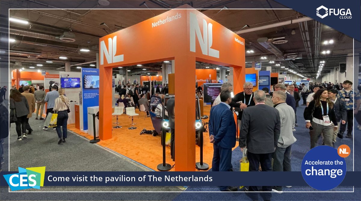 #CES2024, day 1.
We are present at the nice orange pavilion of the Netherlands. Excited to see who we are going to meet to talk about EU Cloud solutions.

#NLatCES #InnovateTheChange
#AccelerateTheChange #EU #NL #CloudProvider
#Startup #CESLasVegas #RVO

fuga.cloud/events/ces2024…
