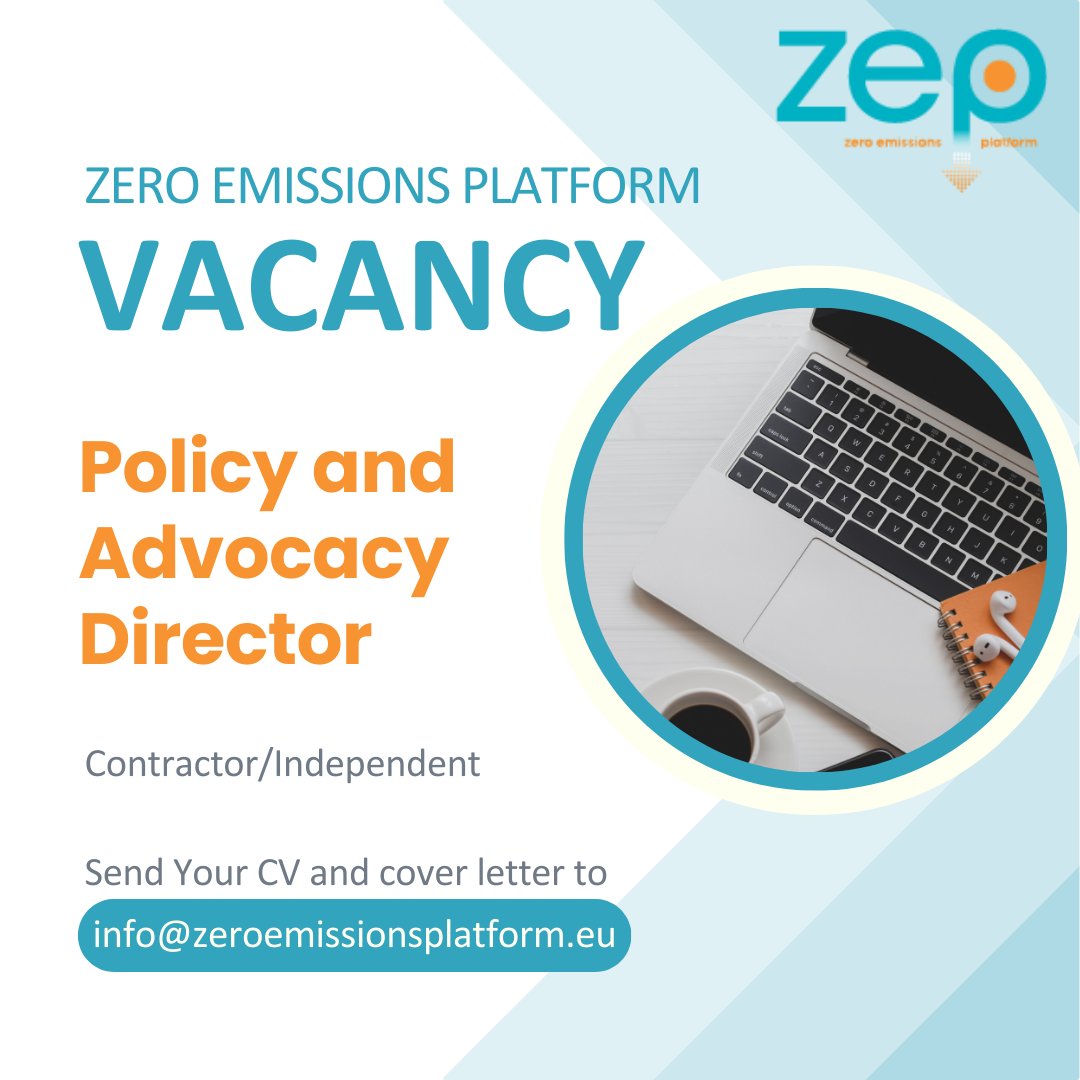 ❗ Attention ❗

@EUCarbonCapture is looking for a seasoned policy and advocacy director, based in Brussels.

The role will be instrumental in shaping the new structure and engagement by ZEP, increasing the organisation’s visibility and impact.

Come work with me!

More
