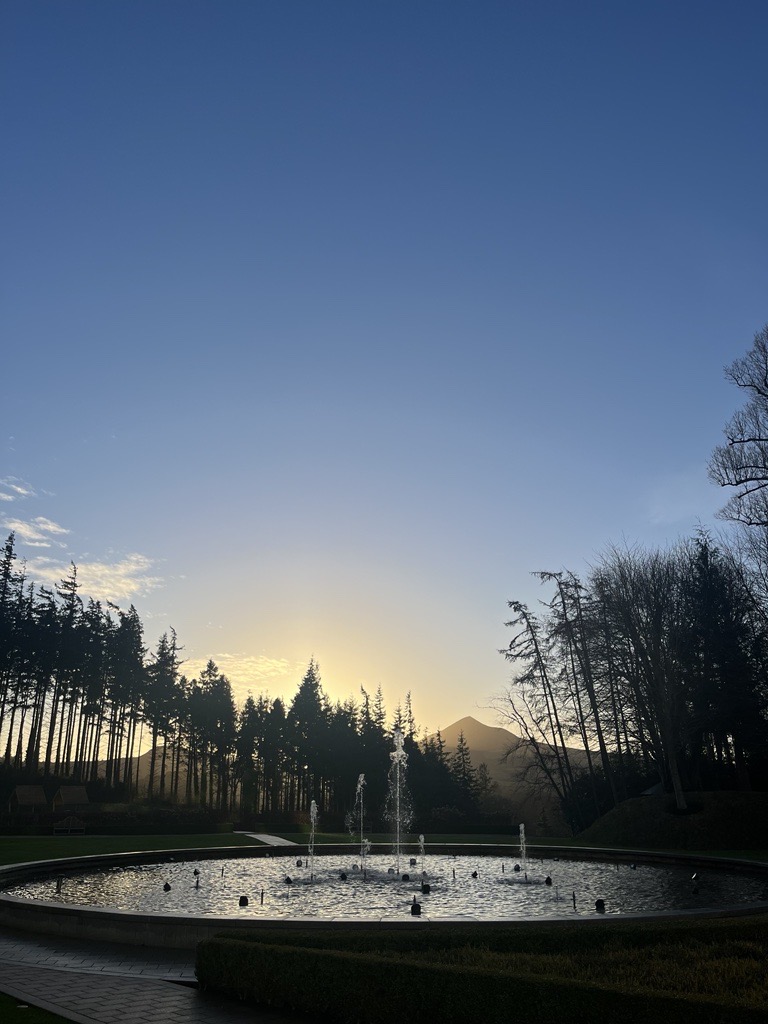 powerscourtHtl's tweet photo. Wintery views by the fountain at Powerscourt Hotel this morning ✨#Winter #PowerscourtHotel #ExactlyLikeNothingElse https://t.co/ux79NHVCi0