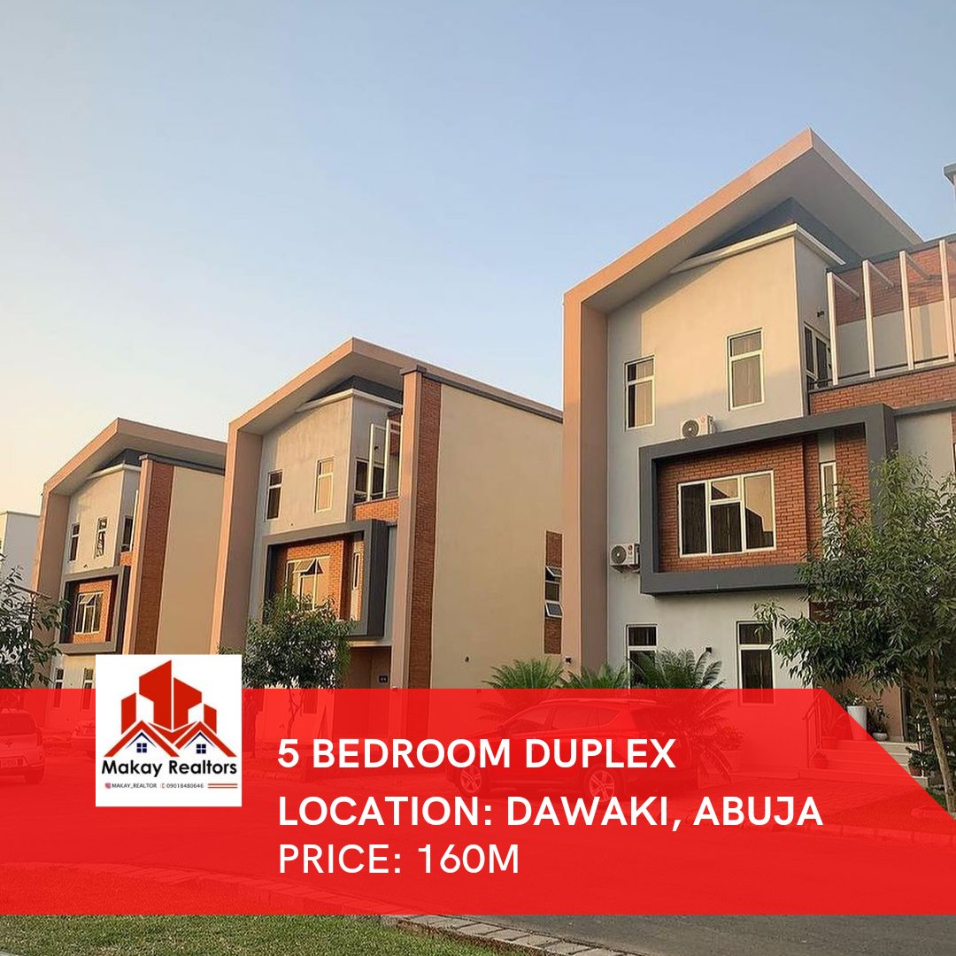 GMB_PROPERTIES's tweet photo. 5 BEDROOM | DAWAKI, ABUJA | 160M

CONTACT US FOR MORE DETAILS;
WhatsApp/call: 09060151078/ 09018480646
IG: https://t.co/UFIovRkJdC

#makayrealtor #abuja
She's 26 EFCC TB Joshua Debbie Jada Tacha sack Teebillz Betta Edu Conte Shari'a https://t.co/1L1HJyfOi9