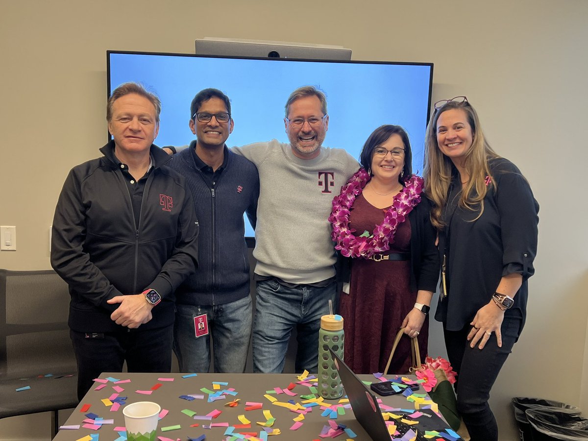 What’s my favorite day at work you ask? The day I get to recognize <a href="/TMobile/">T-Mobile</a> PEAK Achievement winners on my team. This year even included a “CEO Pick” awarded by <a href="/MikeSievert/">Mike Sievert</a>  himself! (Confetti included, of course!)

Congrats Kym Bowen &amp; Adrian Sinibaldi! 
#PEAK24