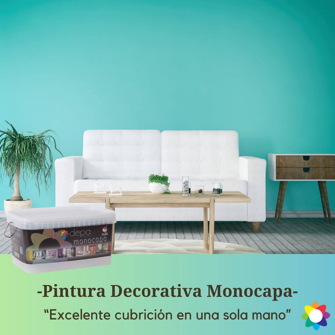 La pintura decorativa Prodepa está especialmente formulada para ser aplicada tanto en paredes como en techos de interior, dejando un acabado aterciopelado de gran calidad y lavabilidad, fabricándose en 25 colores.