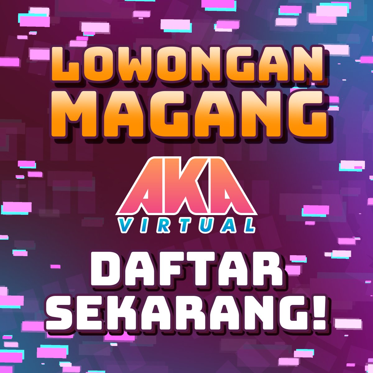AKAVirtualOnAir's tweet photo. Hello all!

Untuk kalian yang lagi nyari tempat magang, AKA Virtual lagi buka lowongan magang untuk beberapa posisi! Kapan lagi bisa kerja untuk oshi kalian, ya nggak? ✨

Periode Pendaftaran: 10 Jan - 10 Feb '24

Rincian lebih lanjut ada di komentar post ini! https://t.co/WuhHaTBxqi