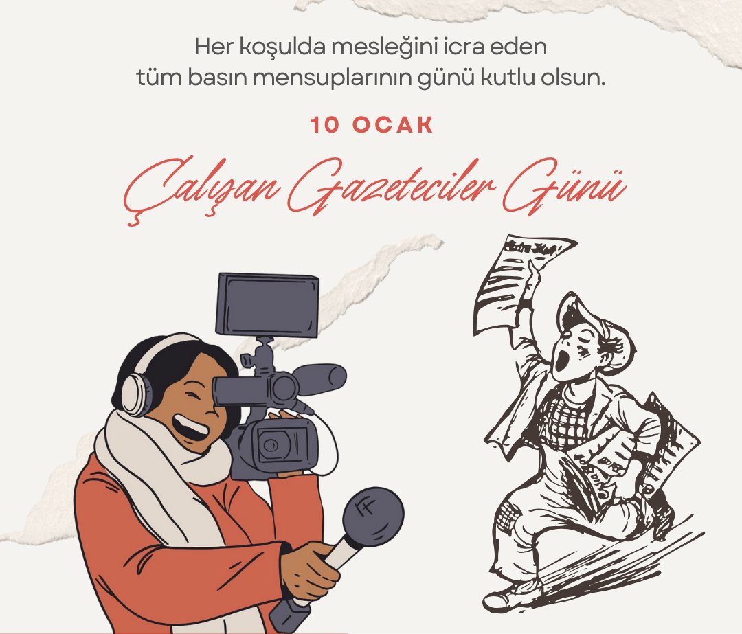 Zorlu şartlar altında kamuoyunu bilgilendirmek için mücadale eden, vatan sever ve ilkeli tüm basın mensubu meslektaşlarımın 10 Ocak Çalışan Gazeteciler Günü kutlu olsun...
#10OcakÇalışanGazetecilerGünü