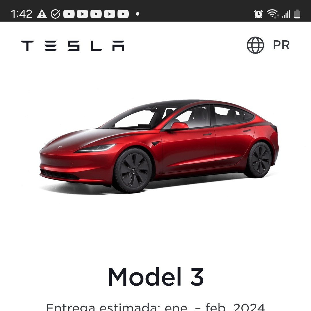 wmangual's tweet photo. Ya salio el nuevo y REDISEÑADO Tesla Model 3 "Highlander" desde $41,830.00 puesto en Puerto Rico.    Use my referral link to buy a Tesla and get awards like 3 months of Full Self-Driving Capability. https://t.co/MyU2EubkSZ

Con este link compras directo con Tesla (No dealers). https://t.co/gTJjtL0DHi