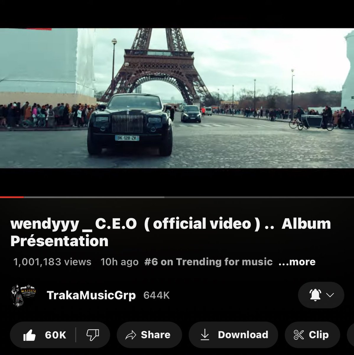 Jun__aime_Fp's tweet photo. Views: 1 Million
Trending: #6
Likes: 60k
Time: 10h ago
Artist: Wendyyy 👑🐜🐐

Record 🔥🔥🔥 https://t.co/tClOnFULSf