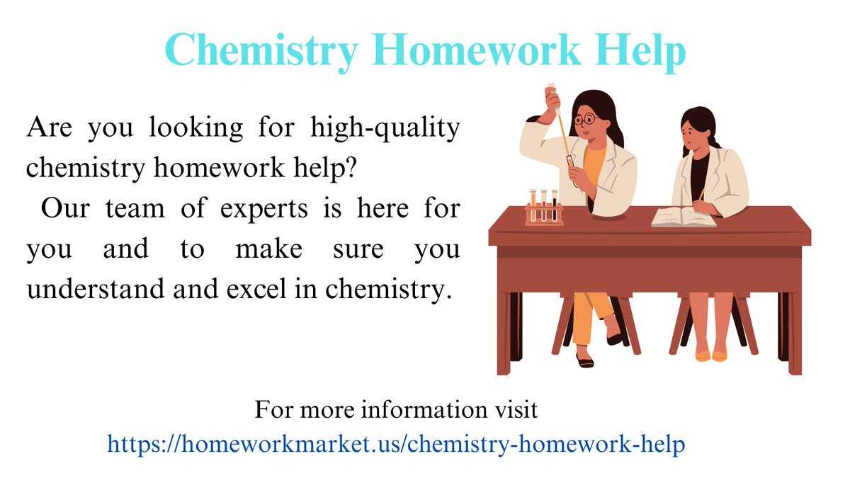 HWMarket_us's tweet image. #ChemistryHomeworkHelp #chemistryhomework #homeworkhelp #chemistrylabreport
Are you looking for high-quality chemistry homework help?
Our team of experts is here for you and to make sure you understand and excel in chemistry. For more information visit
homeworkmarket.us/chemistry-home…