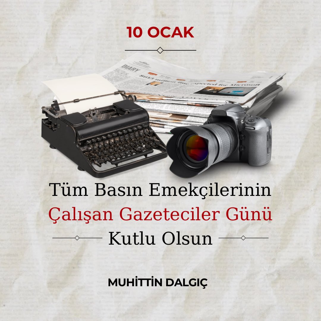 Doğru, tarafsız, kalemini hak, hakikat ve adaletten ayırmayan bütün gazetecilerin 10 Ocak Çalışan Gazeteciler Günü kutlu olsun.