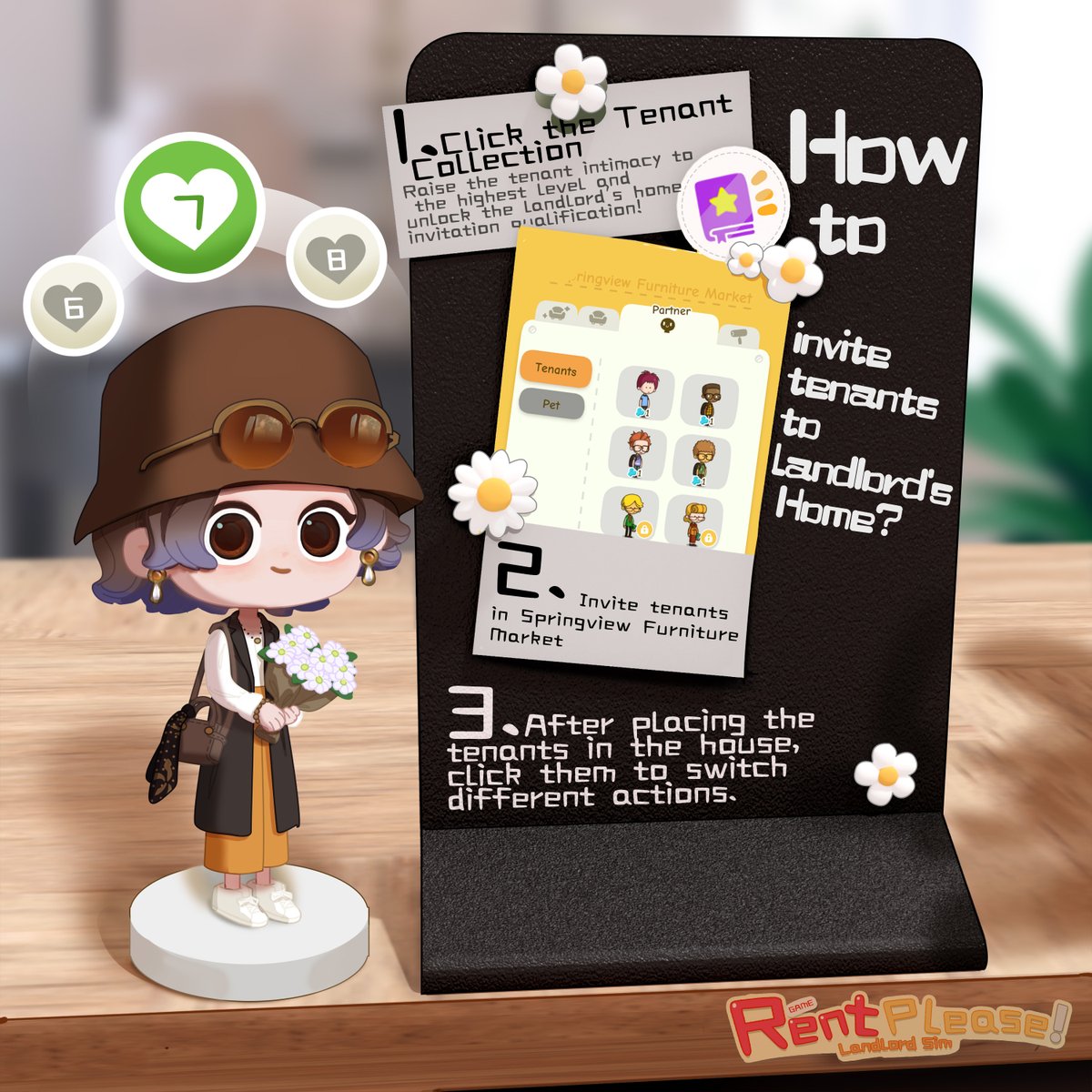 Landlord_Sim's tweet photo. #landlordstips
🧐How to invite tenants to Landlord's Home?
🥰Check out the step-by-step tips!
#RentPleaseLandlordSim #game #simulationgame #simulation #mobilegame #Game #Easy #Cute #Free #Comforting https://t.co/2mlTxs20OE