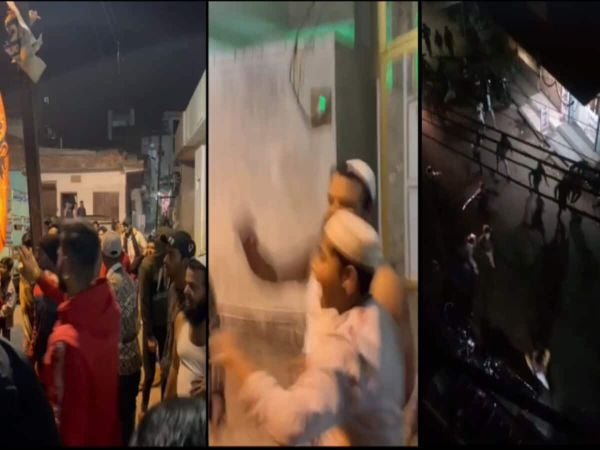 Bhopal: A Muslim mob attacked Hindu workers who were distributing Akshat for the consecration of the Ram Mandir. As soon as Hindu workers reached the area near the mosque to distribute Akshat, an Islamist mob pelted stones at them. Women from Muslim families also participated