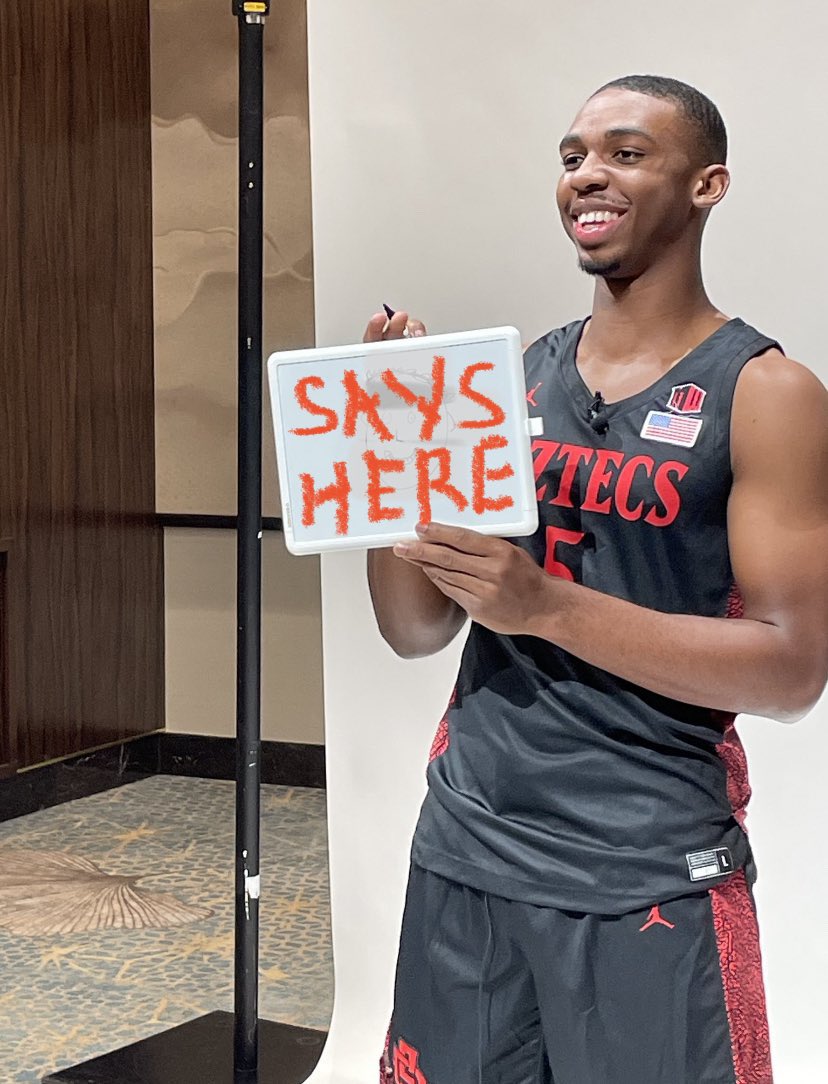 brianjruiz's tweet photo. Aztecs hang onβ¦ whew! π
Final:
#19 San Diego St. 81
San Jose St 78
#AztecsWin https://t.co/SybytCmq6r