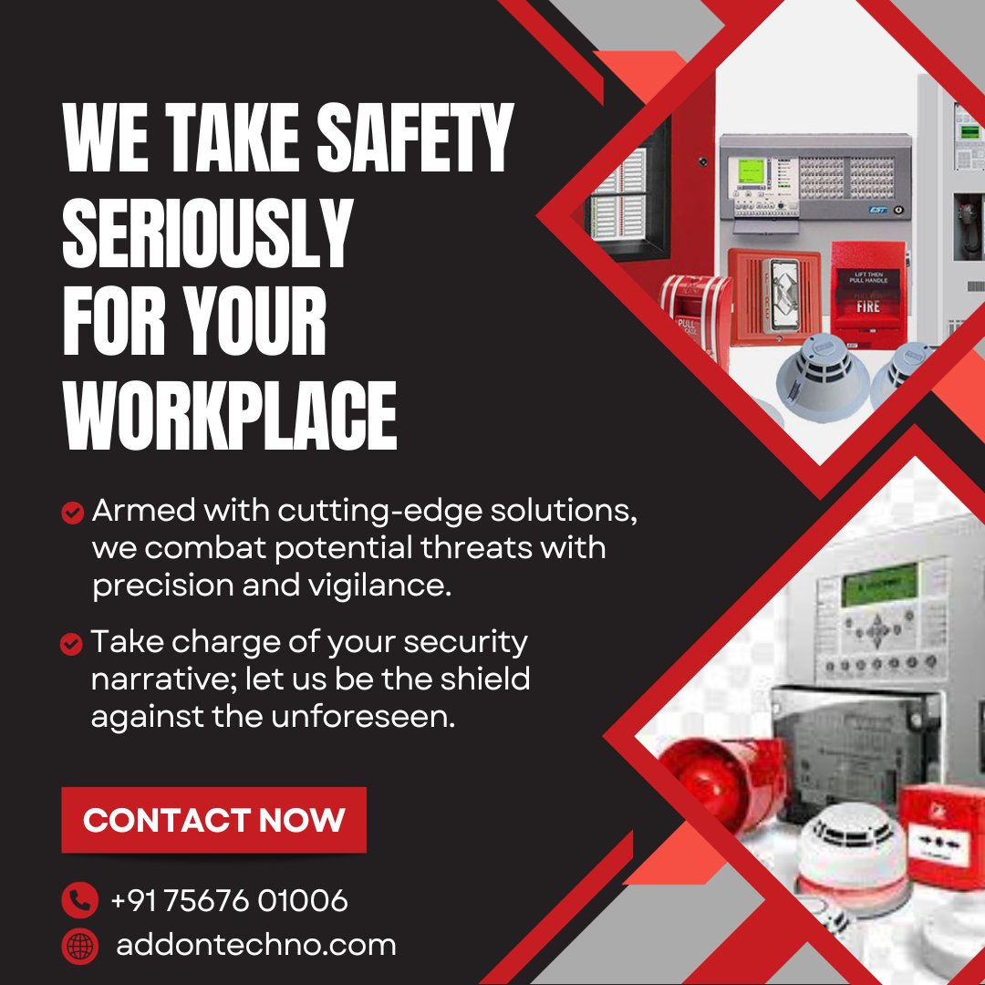 addontechno's tweet photo. Guardians of workplace safety! 🔥🚨 At Addon Technology, we prioritize your well-being with cutting-edge fire alarm systems. 
#SafetyFirst #AddonTechnology #WorkplaceSafety #safety #addon #firealarm #firealarmsystem #firesafety #firealarmvadodara #firealarmgujarat https://t.co/sXZfFNXjrT