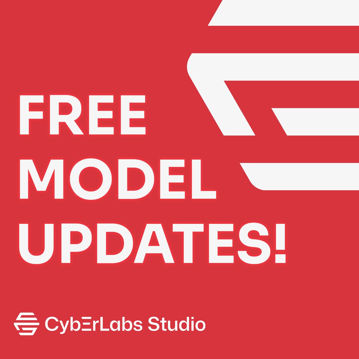 CyberLabsStudio's tweet image. &quot;Do I get free updates on my models?&quot; 
Yes! You get free model updates and also free accessories for that model in the future ✨