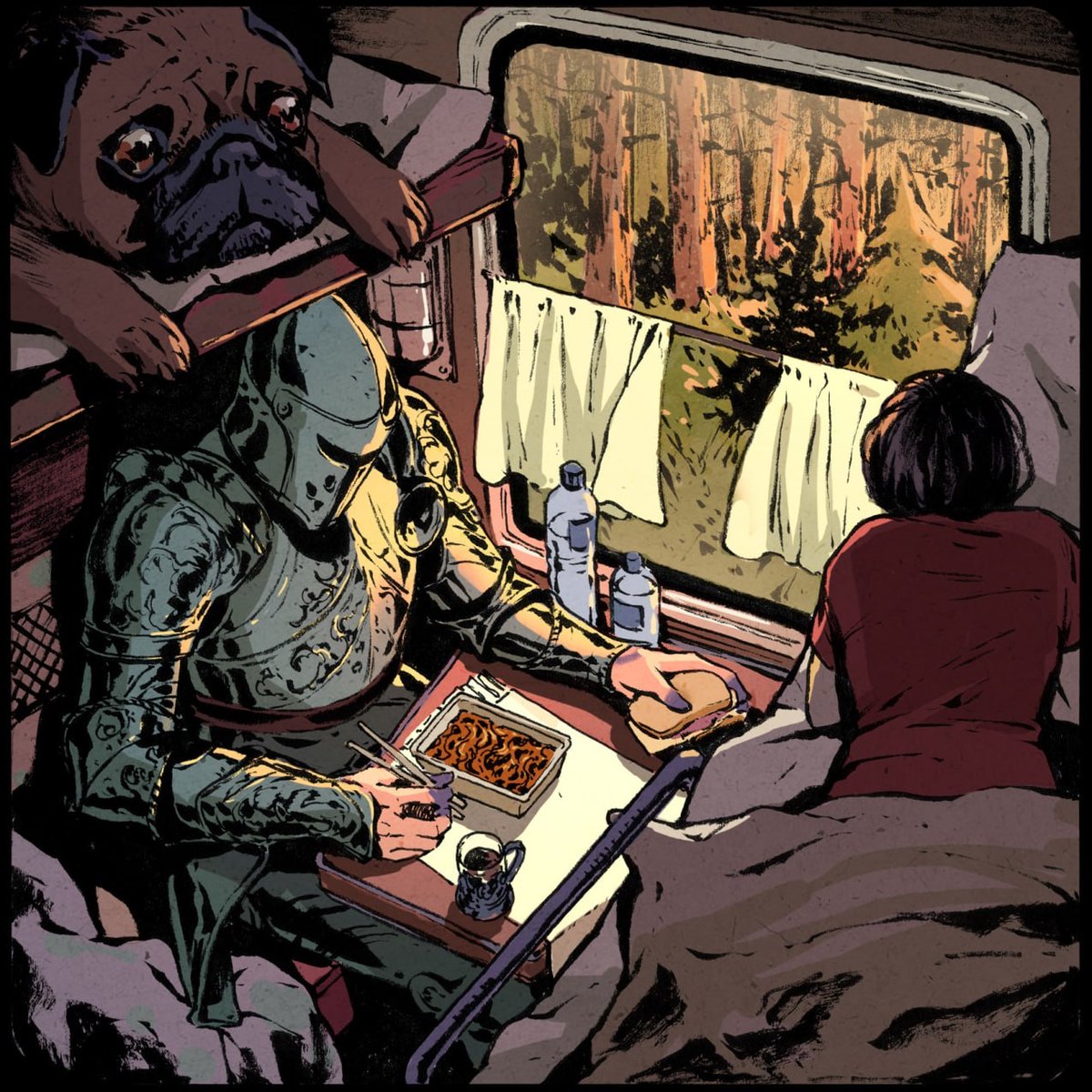 Hello #PortfolioDay ! My name is Elena and I'm an artist, work with ink on paper, like fairytales and forests!