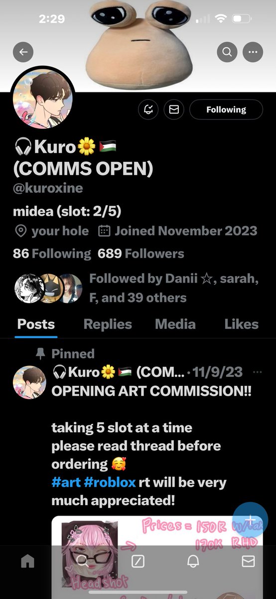 Jeans_chipss's tweet photo. @tiichu_ @kuroxine Done!! Hoping to win 😭🩷✨ https://t.co/8xlChnBG1n