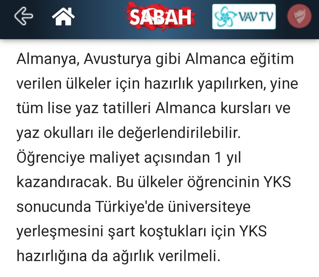 Ya da şey yapılabilir mesela..

Daha iyi bir eğitim programı ve süreklilik ile, alanında uzman öğretmenler ile okullarda Almanca eğitimi verebiliriz..

<a href="/tcmeb/">Millî Eğitim Bakanlığı</a>
<a href="/meb_ttkb/">Talim ve Terbiye Kurulu Başkanlığı</a>
<a href="/Yusuf__Tekin/">Yusuf Tekin</a>

m.sabah.com.tr/yazarlar/gurso…

#AlmancasizOlmaz