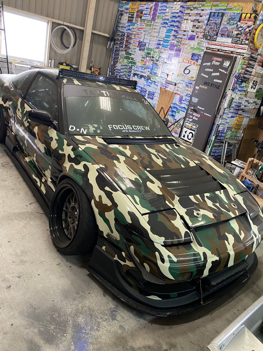 tapthewall1's tweet photo. この車だけは置いておこうと色々悩んだ結果…
迷彩180SX 売りたいと思います。
即ドリ、一時抹消、改造箇所多数…
購入意思のある方のみdmにて商談致します。
お待ちしておりますm(_ _)m
#車売ります #180SX #RPS13 #カモエイティ #ドリフト #即ドリ #日産 #NISSAN https://t.co/jaRpX9cYR2