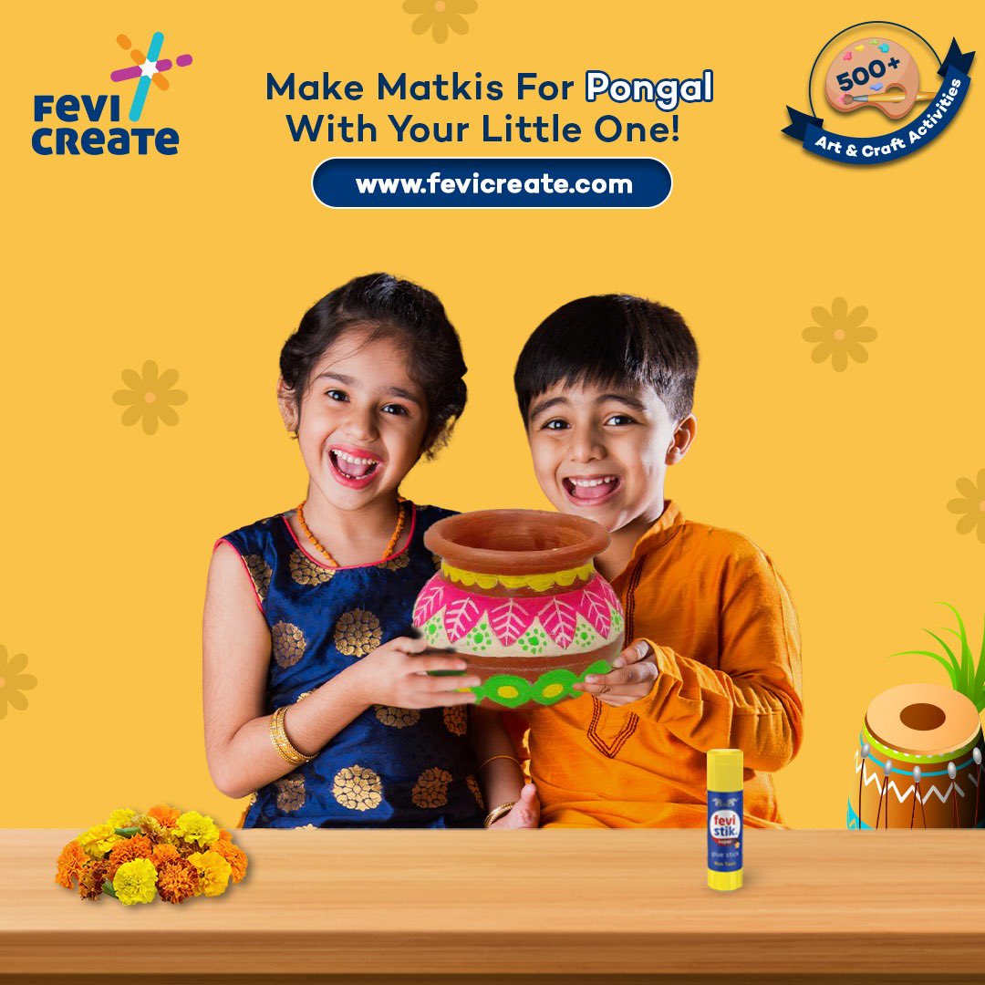 Register on our website and celebrate the festival of harvesting by recreating DIY activities with your little one!🏺🎨

#PongalCeleberation
#DIYPongal
#PongalActivities #PongalDIYActivities
#ArtAndCraft #Craft #Art #Fevicreate
