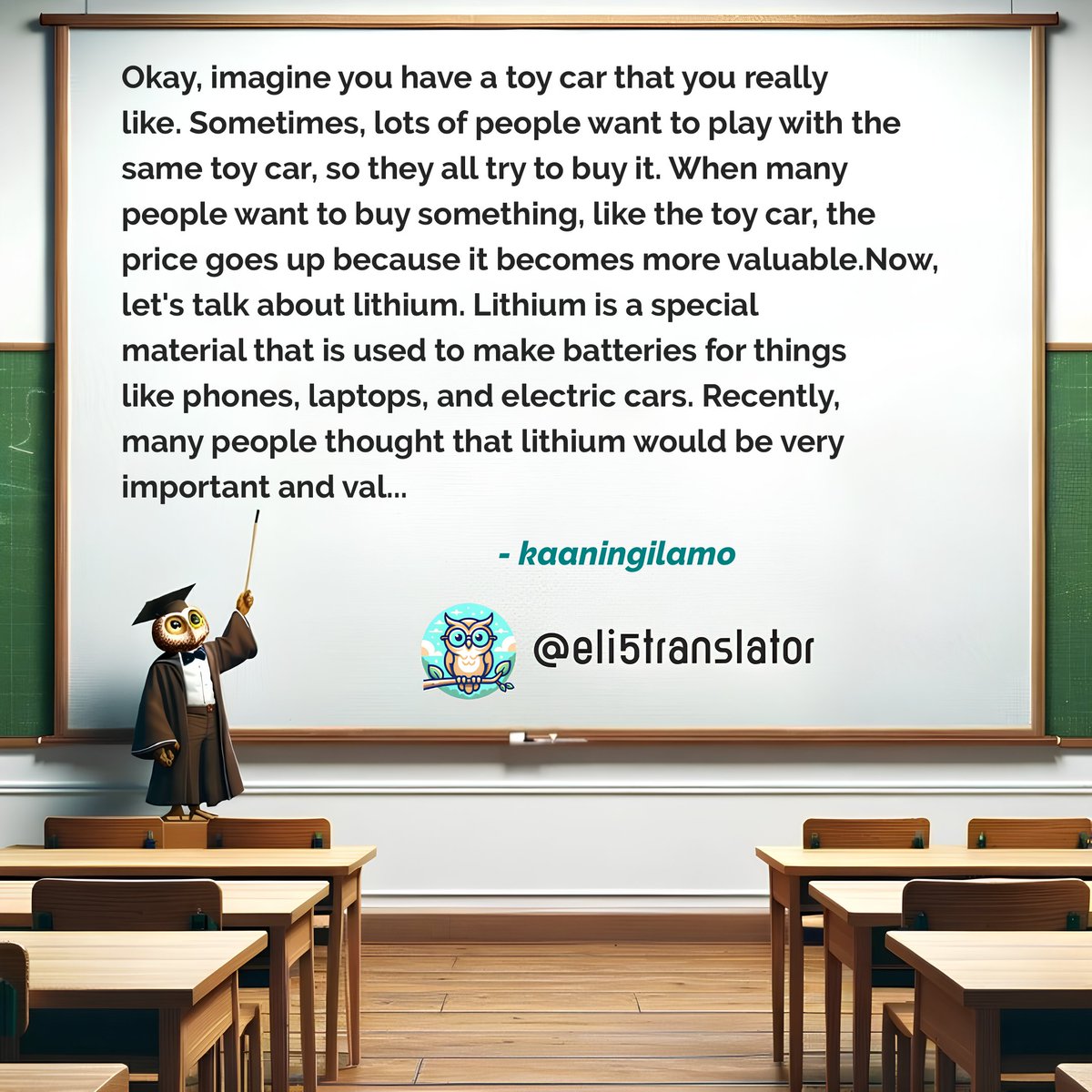 eli5translator's tweet photo. @DeepAnshers @kaaningilamo Here is @kaaningilamo’s message explained like a 5-year-old would understand.

To read the full text, please visit: https://t.co/HwjNKLzFoM https://t.co/SrDZomO2d9