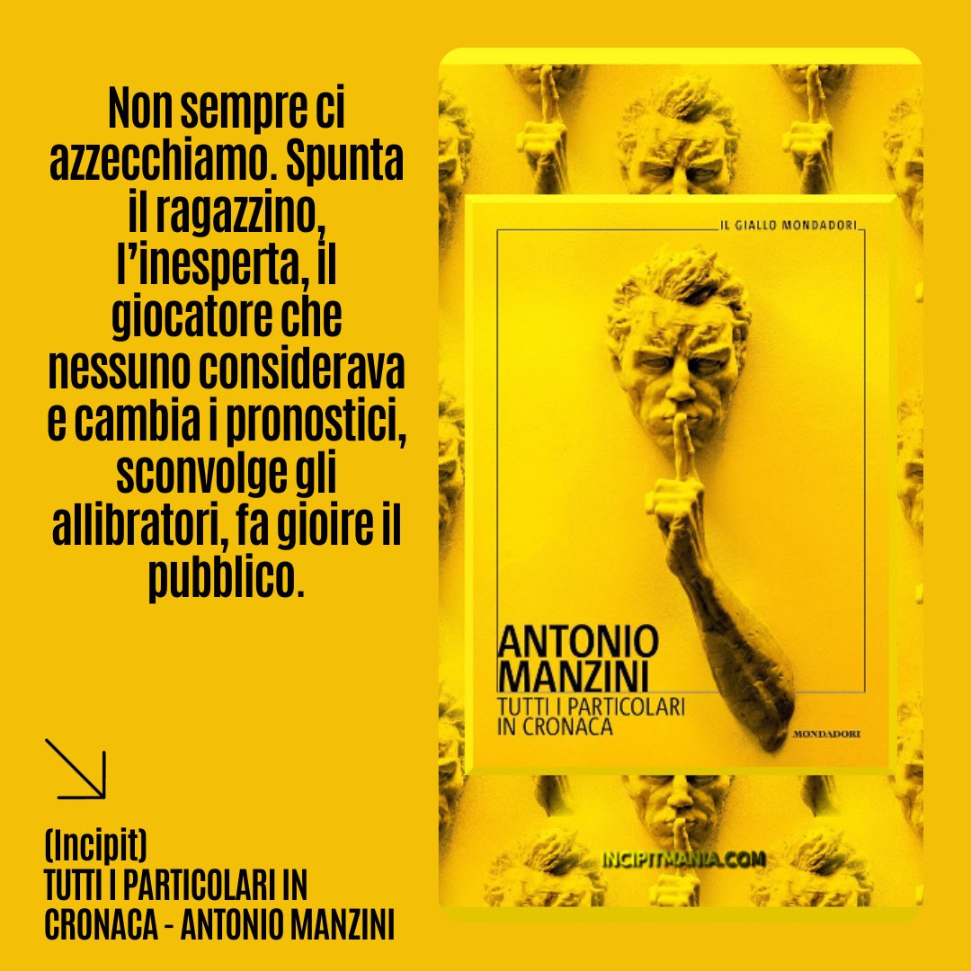 _incipitmania_'s tweet photo. Tutti i particolari in cronaca – Antonio Manzini
#incipit

Continua su #incipitmania 👇

https://t.co/d7agPdor3n https://t.co/3OcTsdXX1N