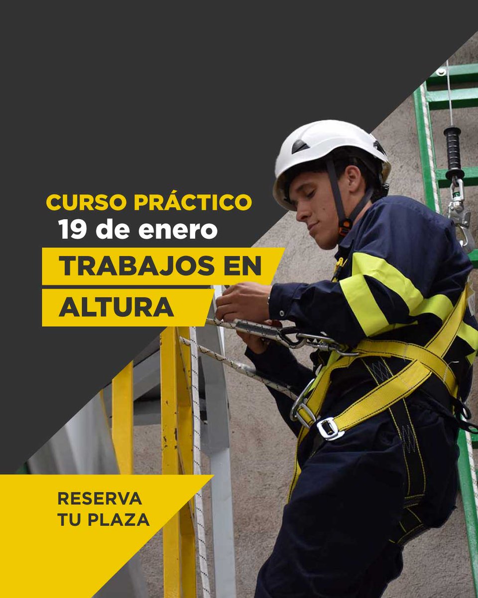 Preve-system (@prevesystem) on Twitter photo Curso de Trabajos en Altura
Viernes 19 de enero en horario intensivo de 8:00 a 14:00h. en Onda
Escríbenos y haz la reserva de plazas
admin@preve-system.es Curso de Trabajos en Altura
Viernes 19 de enero en horario intensivo de 8:00 a 14:00h. en Onda
Escríbenos y haz la reserva de plazas
admin@preve-system.es