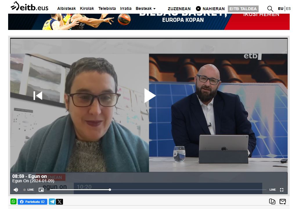 gie_eibar's tweet photo. Eskolako irakasle den Mirari Antxustegik, ETB1eko "Egun on Euskadi” saioan parte hartu zuen atzo, Arabako #Sabando herriko adibidetik abiatuta, biomasan oinarritutako bero sareei buruz hitz egiteko.
https://t.co/GEiG7aLmWU https://t.co/AglfY8rWLO