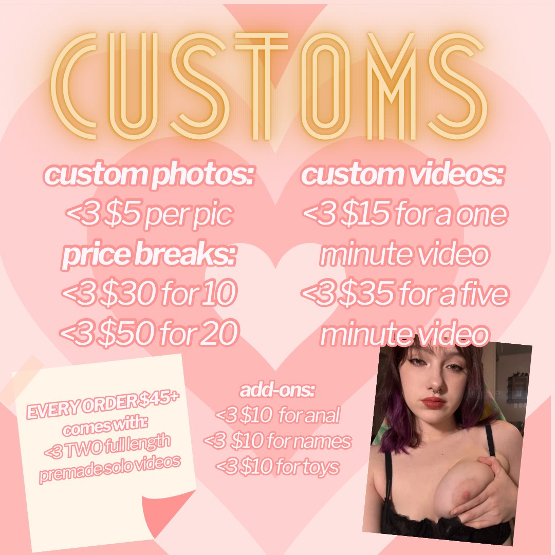 willowwbethh's tweet photo. if you have ever wanted a custom from me now is your chance🤭🩷

i’m booking for customs starting today!! 🎉 you can avoid the dm fee if you are looking to schedule a custom💋 https://t.co/YZmz3FnvqC