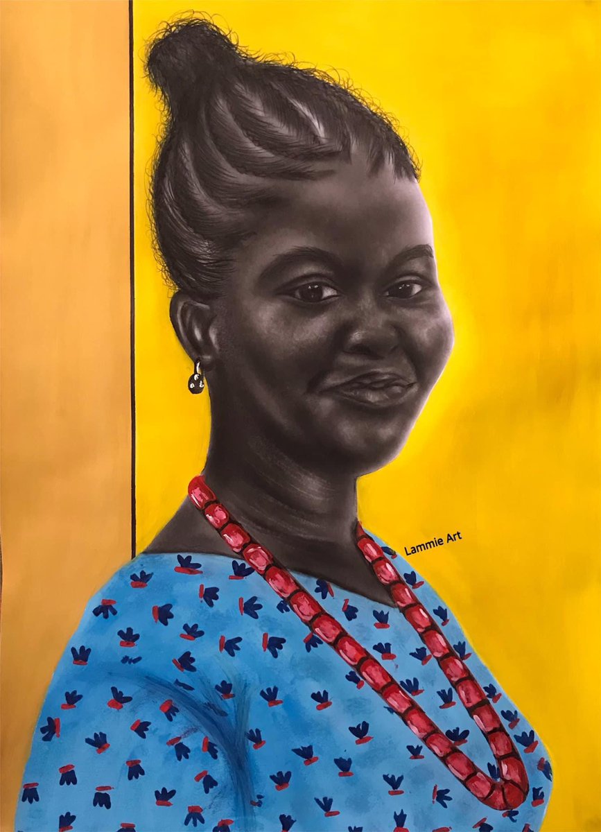 Lammie_Art01's tweet photo. Dear Twitter users, I’m asking for 2 seconds of your time today to help RETWEET my art. 😊❤️🙏🏾

She’s 26 | Tiwa https://t.co/YYPNASHi5c