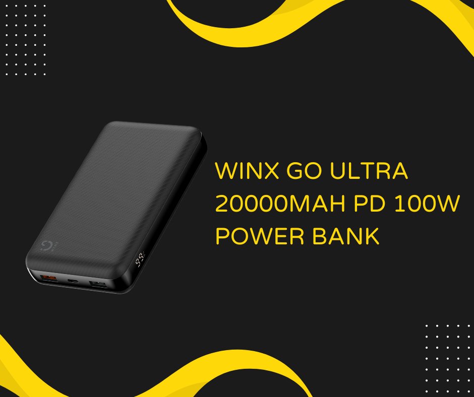 Winx Go Ultra 20000mAh Power Bank 100W PD for MacBook & laptop