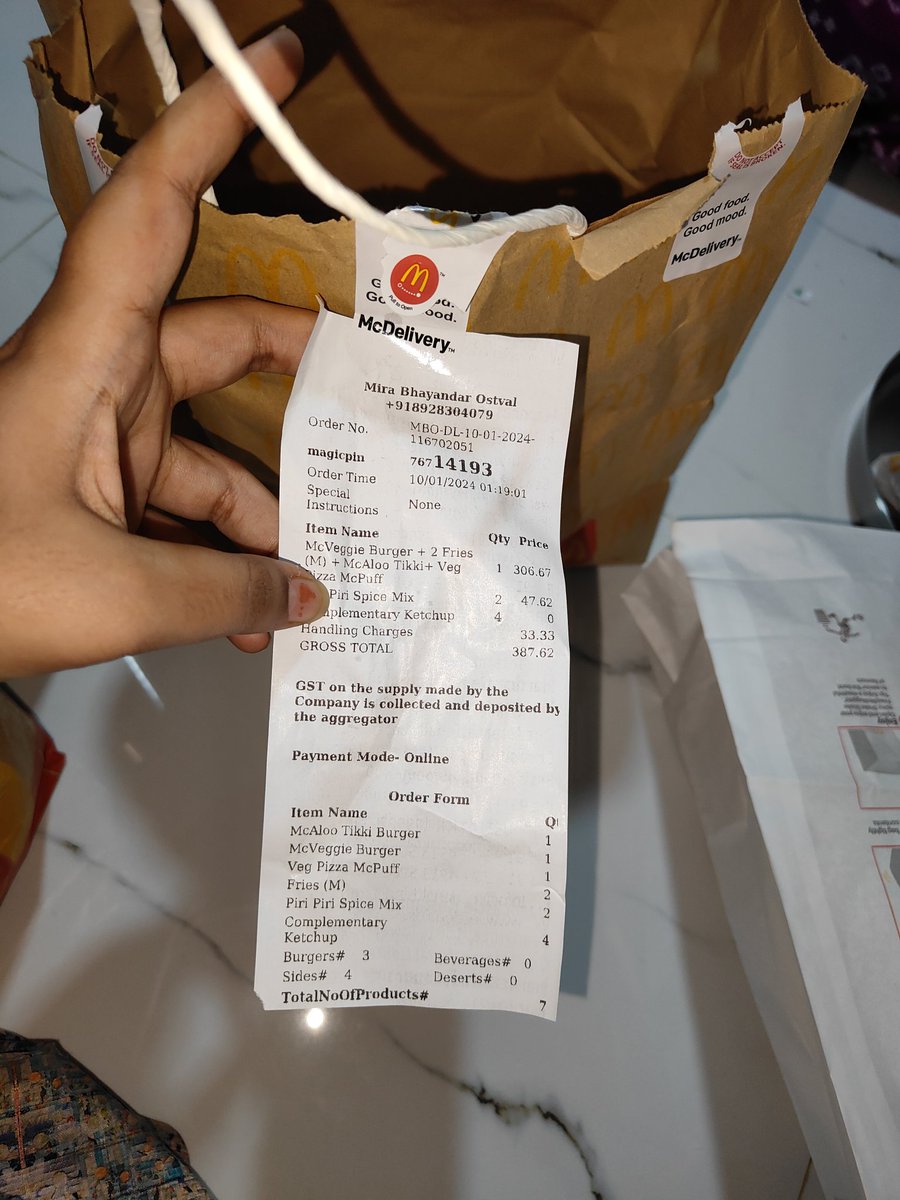 SimranPardeshi2's tweet image. We ordered mcd meal  from paytm ondc, we received the order but the items in the order were missing @Paytmcare @PaytmSeONDC 
We called the merchant, he says complaint on the app from where you ordered. Already dm the details..no assistance.