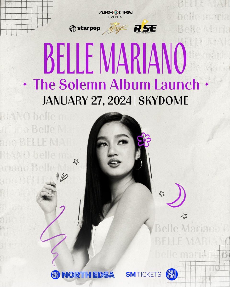 riseartistsph's tweet photo. Where will you be on the night of January 27, 2024? Do you want to have a solemn moment with @bellemariano02?

Join her at the Solemn album launch, at the SM North Edsa Skydome, 7pm.

Stay tuned for updates ✨

#BelleMariano
#TheSolemnLaunch https://t.co/w56OgjYqOc