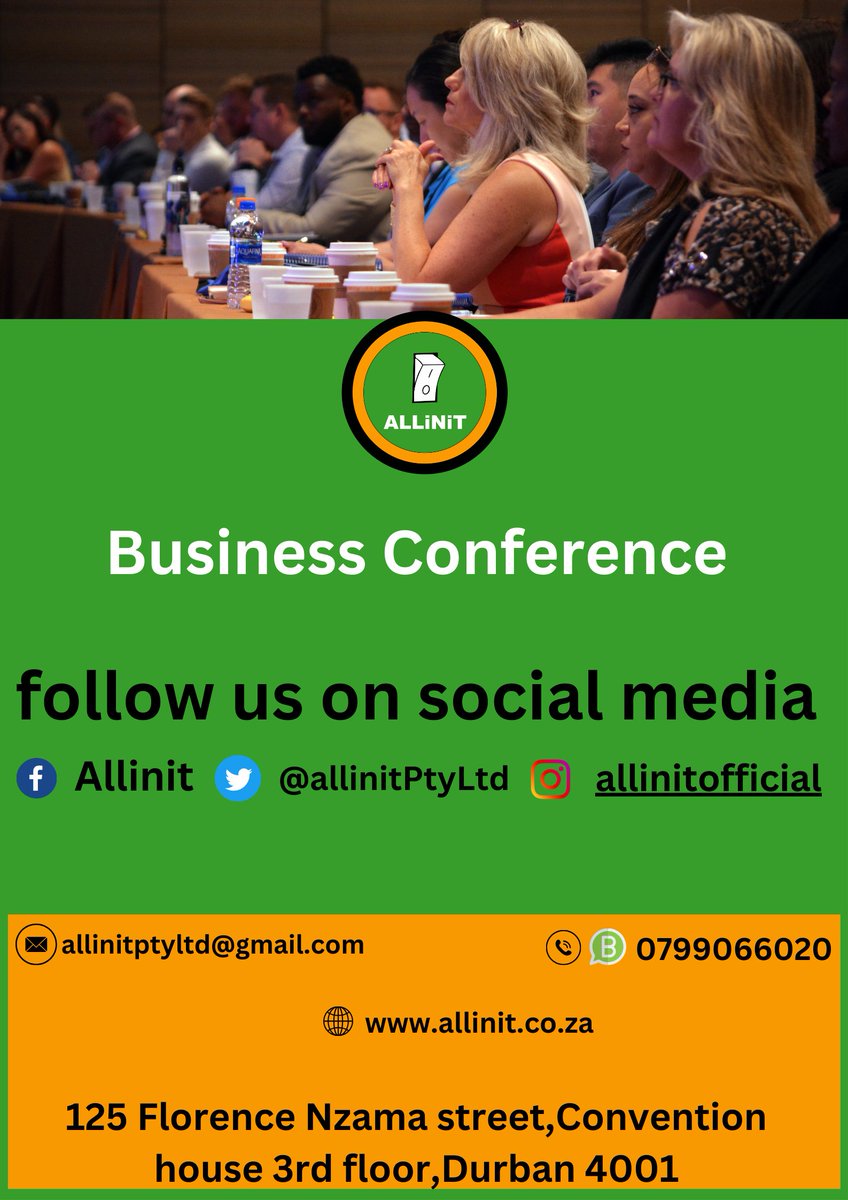 allinitPtyLtd's tweet photo. Sanibonani allinit nation onyakeni omushe sesibuyile, so namanje sisasho ukuthi if you need a team that will take Pictures and videos of your business conference you know where to go allinit is the way, why because we have the best team in place for you....#allinit #Business https://t.co/3oavVAQGSs