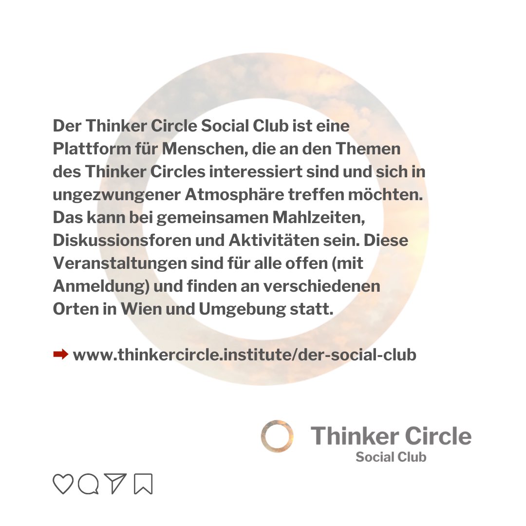 ThinkerCircle's tweet photo. Werde kostenlos Mitglied im Thinker Circle Social Club in #Wien.

https://t.co/n4k4rTld7d

#thinktank #networking https://t.co/zoHzr7yAPZ