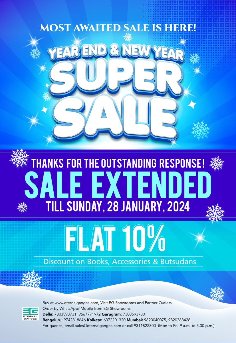 #EternalGanges sale is now extended till January 28th