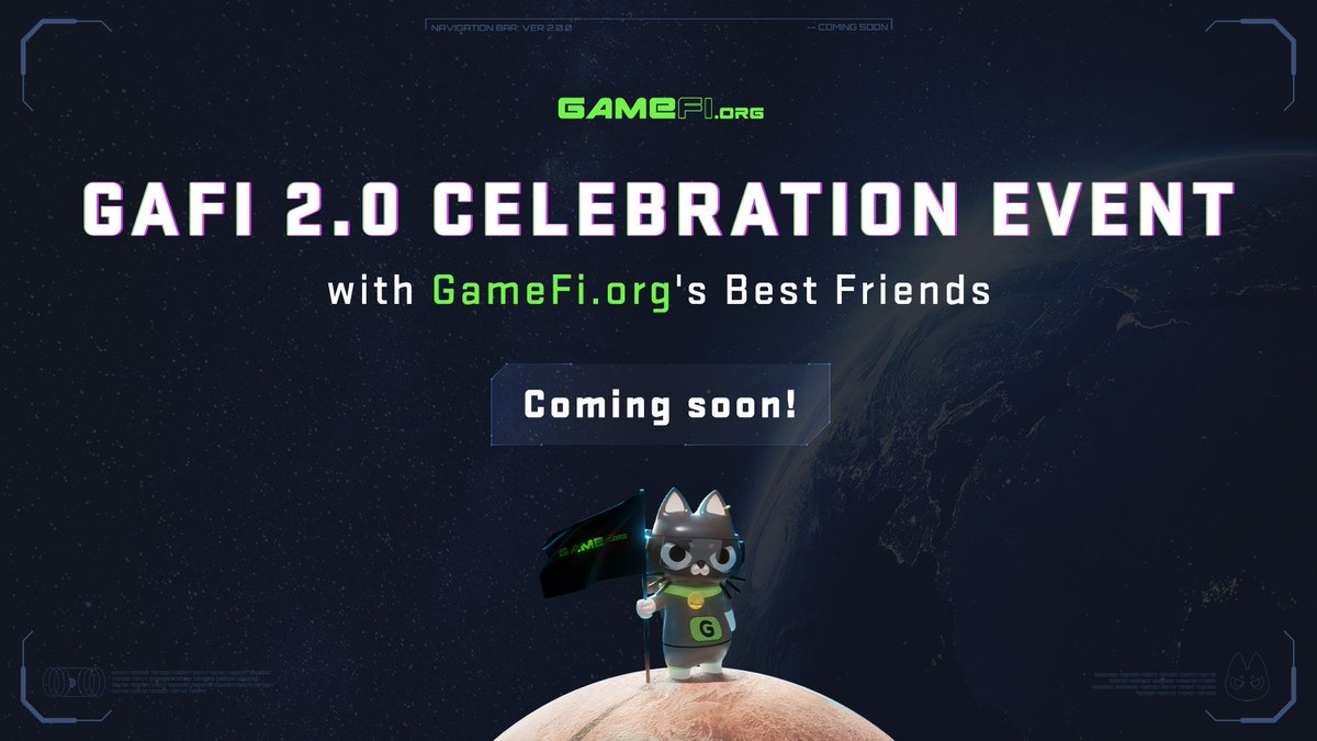 GameFi_Official's tweet photo. All eyes on $GAFI this month for GAFI 2.0 👀

Celebrating this major renovation, https://t.co/L0lf33yOnb & friends are settling together for a public REWARDING PARTY 🔥
You're invited, fellows!

Soon to be announced, let's go builders 💚
#GAFI #GAFI2024 #Concha #Catia #GamingL3 #A1Launchpad #GameFiBull