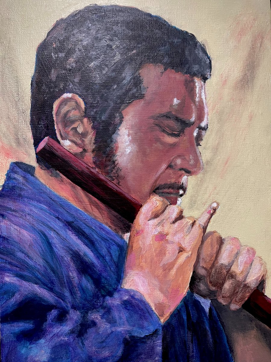 kenzzzzii's tweet photo. SuperStar008. スーパースターシリーズ。ざとうのいっつあん。。まだ未完成。 #アクリル画 #acrylicpainting #art #アート #肖像画 #Portrait #ContemporaryArt https://t.co/e6UGkR1R57