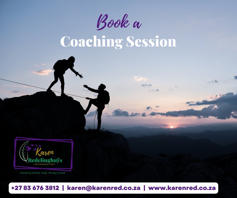 CoachKarenRed's tweet photo. I offer life coaching, business coaching, goal setting, career coaching &amp; retirement coaching services.

If you need this in your life or business, then contact me today &amp; book a coaching session with me.

+27 83 676 3812
#coaching #personalgrowth #karenred #balance #inspiration https://t.co/ol7zob4Uvj