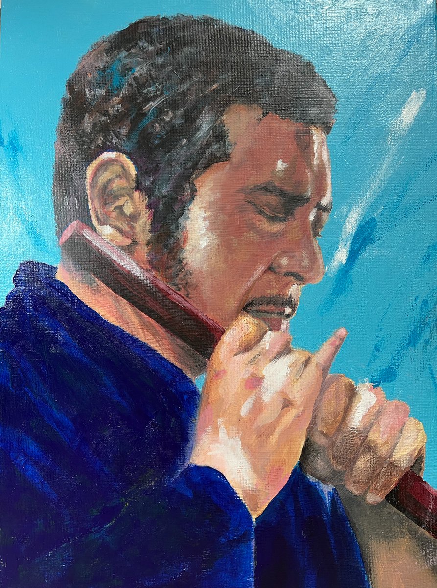 kenzzzzii's tweet photo. SuperStar008. スーパースターシリーズ。ざとうのいっつあん。完成。 #アクリル画 #acrylicpainting #art #アート #肖像画 #Portrait #ContemporaryArt #座頭市 #ZATOUICHI https://t.co/Y3o5SObREh