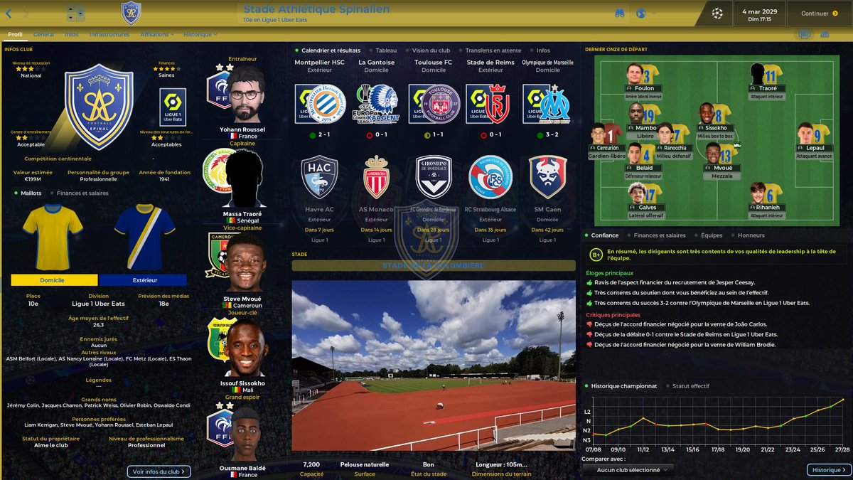 bracodu88's tweet photo. C'est le #MorningBraco ⏰

[S6] @SAS_EPINAL 🇫🇷

Un beau parcours européen en @EuropaConLeague  , vers un 2ème maintien en @Ligue1UberEats, on développe le club des #Vosges 🔥

📺https://t.co/4uO1SdL3n6

Viens boire le café et passer un bon moment ☕️

#FM24 #SASFootball https://t.co/gvElfQIcyJ