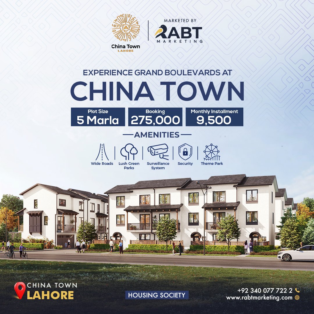 RabtMarketing's tweet photo. Step into a world of luxury at China Town. Your dream home awaits you.
𝗥𝗮𝗯𝘁 𝗠𝗮𝗿𝗸𝗲𝘁𝗶𝗻𝗴
𝐑𝐚𝐛𝐭𝐚 𝐙𝐚𝐫𝐨𝐫𝐢 𝐡𝐚𝐢
𝐑𝐚𝐛𝐭: 𝟎𝟑𝟒𝟎𝟎𝟕𝟕𝟕𝟐𝟐𝟐
#rabtmarketing #rabtrazaroorihai #realestate #realestateagent #realestateinvesting #luxuryrealestate #rabt https://t.co/mcY79z4nHl
