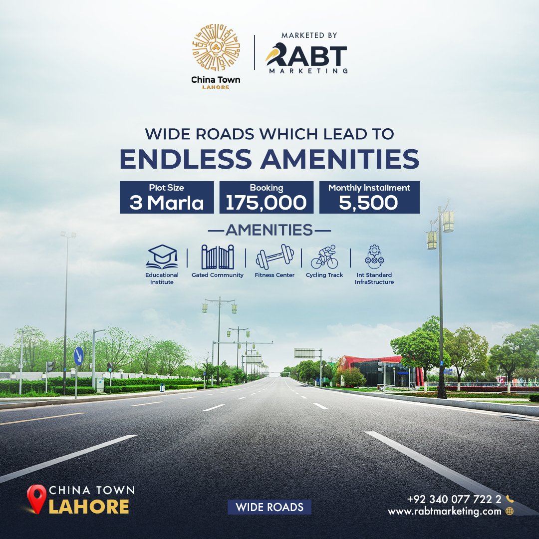 RabtMarketing's tweet photo. Cruise into comfort on our expansive boulevards, where every road leads to a new adventure.
𝗥𝗮𝗯𝘁 𝗠𝗮𝗿𝗸𝗲𝘁𝗶𝗻𝗴
𝐑𝐚𝐛𝐭𝐚 𝐙𝐚𝐫𝐨𝐫𝐢 𝐡𝐚𝐢
𝐑𝐚𝐛𝐭: 𝟎𝟑𝟒𝟎𝟎𝟕𝟕𝟕𝟐𝟐𝟐
#rabtmarketing #rabtrazaroorihai #realestate #realestateagent #realestateinvesting https://t.co/hTROs3yO8a