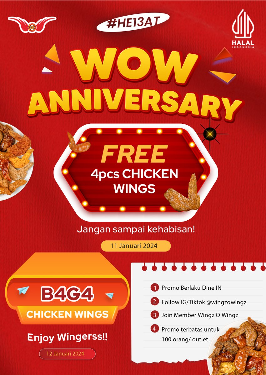 wingzowingz's tweet photo. @liltofdalliance info PROMOnya kak, yukk ajak bestienya ke wingz o wingz besok.. https://t.co/yee4du9qGB